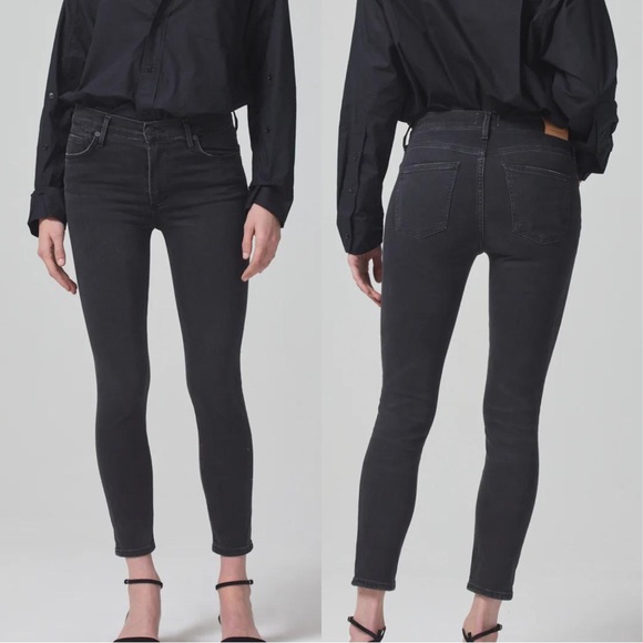 Citizens of Humanity Rocket Ankle Skinny Black Wash Jeans - Picture 1 of 10